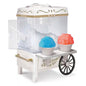 160 Oz. White Snow Cone Machine with 2 Cones and Ice Scoop