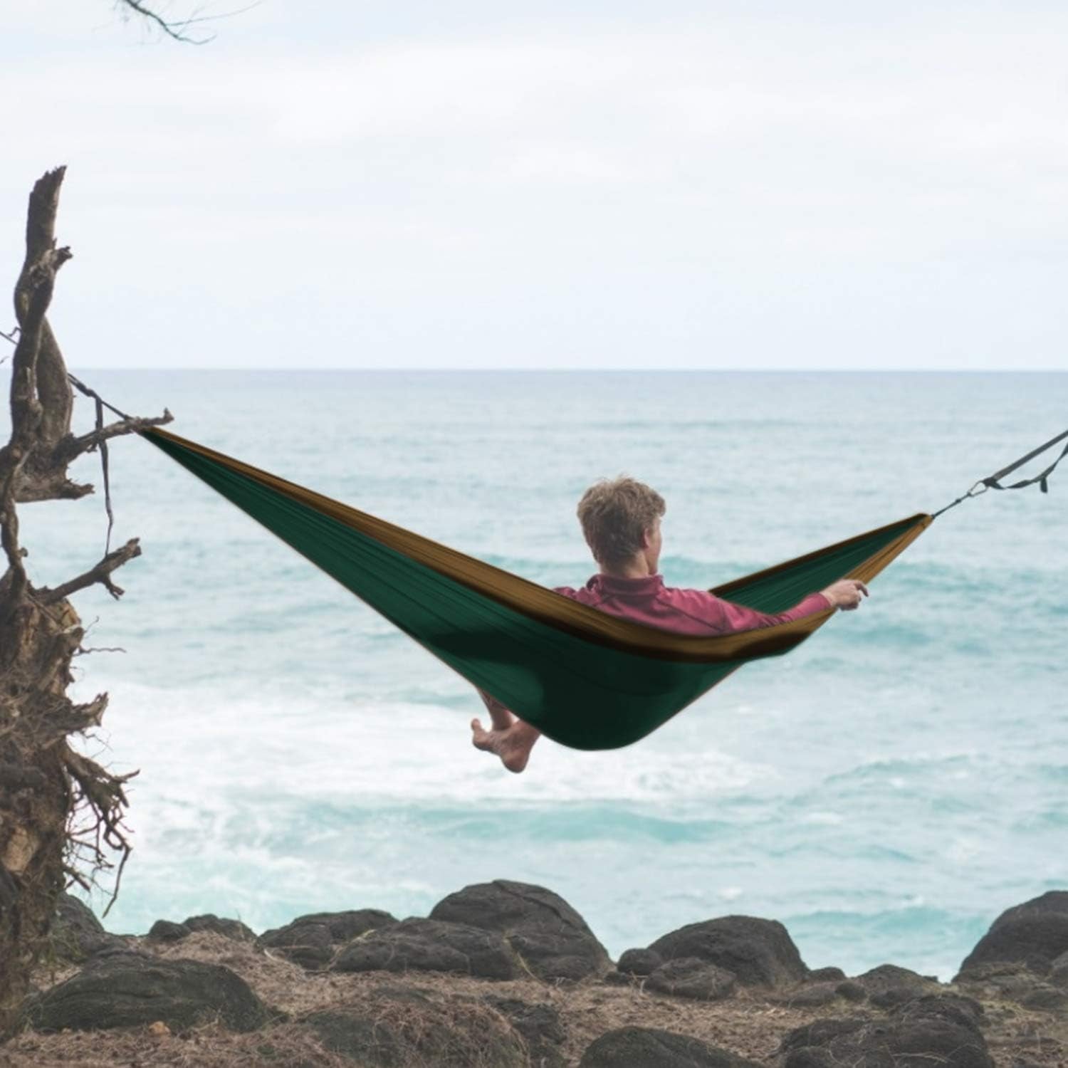 Hammock Portable Double Hammocks，For Hiking、Camping、Backpacking、Travel、Yard、Beach