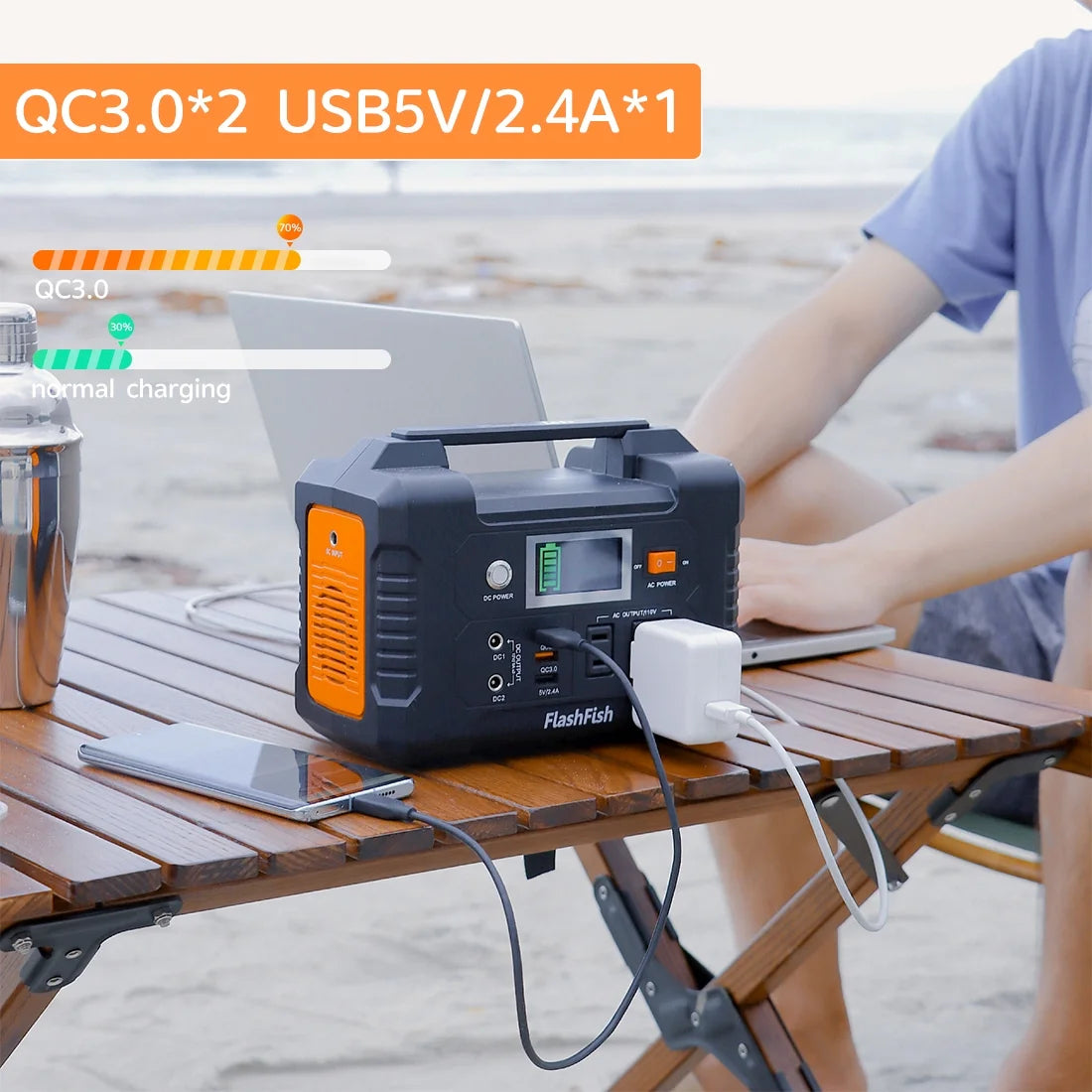 200W Portable Power Station, 40800Mah Solar Generator, Portable Generator for Camping Travel Emergency