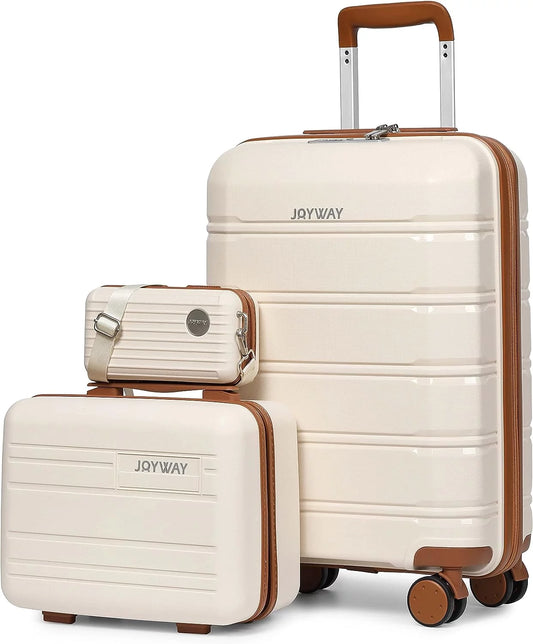 Carry-On Luggage 20" Lightweight Polypropylene Luggage, Hardshell Suitcase with Swivel Wheels