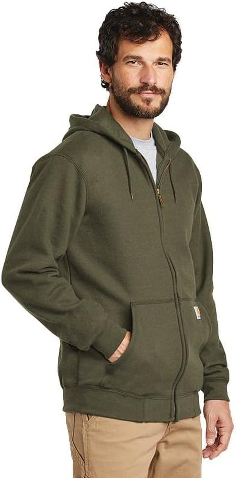 Men'S Loose Fit Midweight Full-Zip Sweatshirt