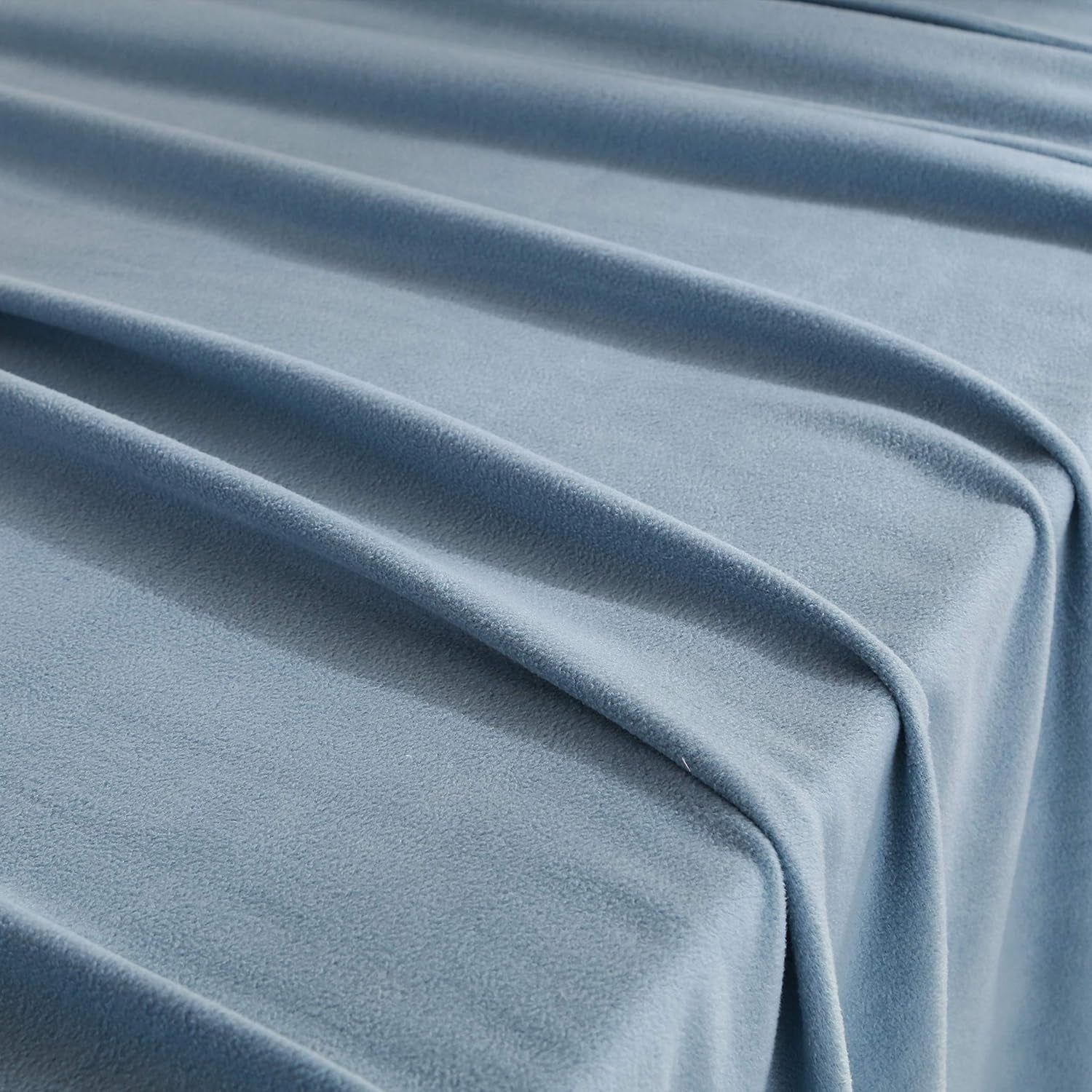 Microfleece Sheet Set | Super Soft Cozy Fleece Sheets | All-Season Warmth | Pastel Blue | King (100" X 108")