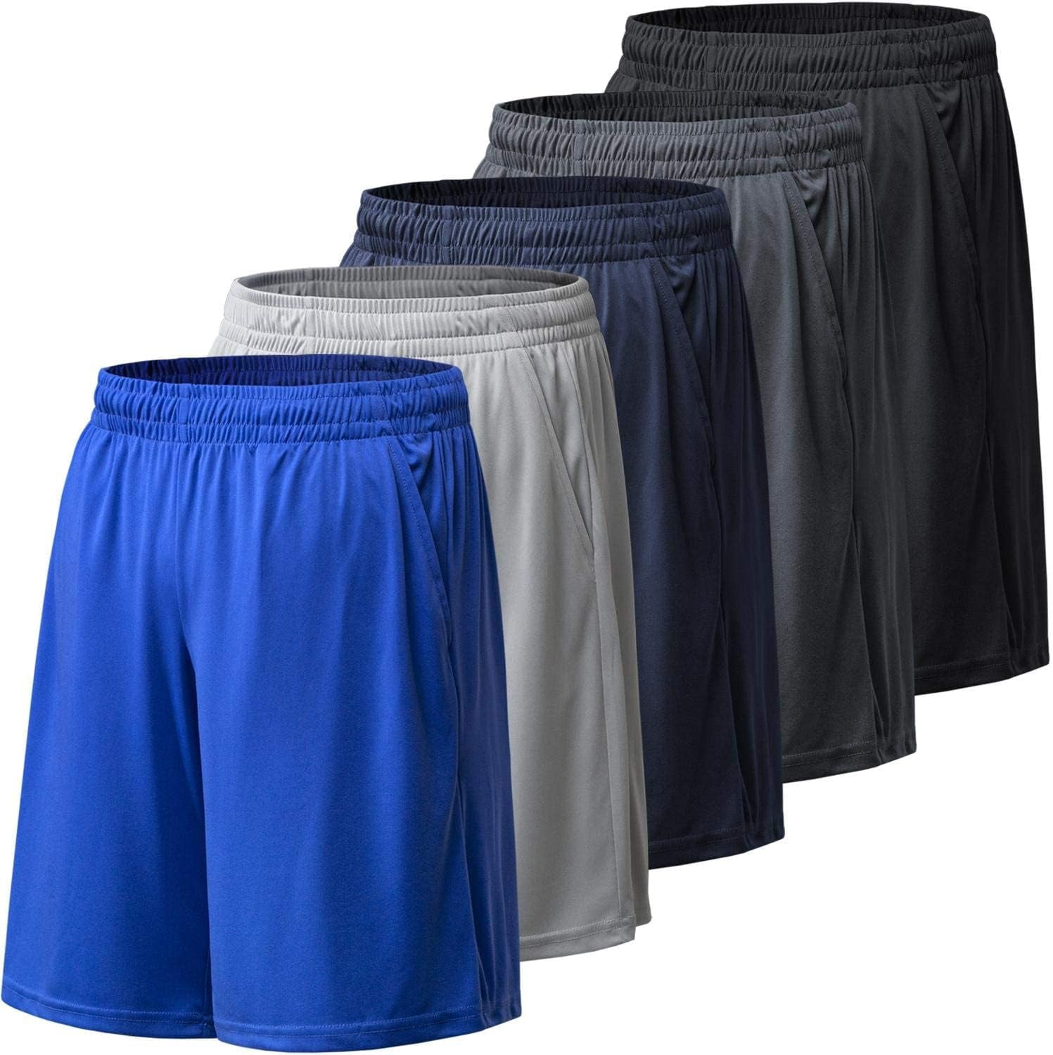 Athletic Shorts for Men with Pockets and Elastic Waistband Quick Dry Activewear