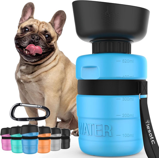 2022 Upgraded Pet Water Bottle for Dogs,Dog Water Bottle Foldable,Leak Proof Dog Travel Water Bottle,Dog Water Dispenser,Lightweight & Convenient for Outdoor Walking,Hiking,Travel,Bpa Free