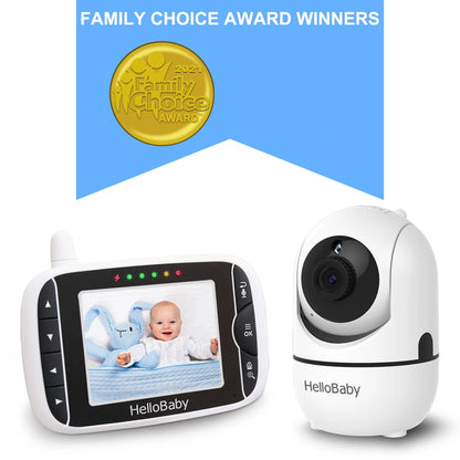 Baby Monitor with Remote Pan-Tilt-Zoom Camera, 3.2 Inch Video Baby Monitor HB65 with Camera and Audio, Night Vision, 2-Way Talk,Temperature Sensor, 960Ft Range