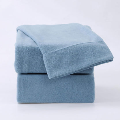 Microfleece Sheet Set | Super Soft Cozy Fleece Sheets | All-Season Warmth | Pastel Blue | King (100" X 108")