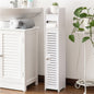 Toilet Paper Holder Stand: Small Bathroom Storage Cabinet for Small Spaces,White