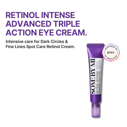 Retinol Intense Advanced Triple Action Eye Cream - 1.01Oz, 30Ml - Fine Lines and Dark Circles Care for Glass Skin - Mild 0.1% Retinol under Eye Cream for Aging Signs - Korean Skin Care