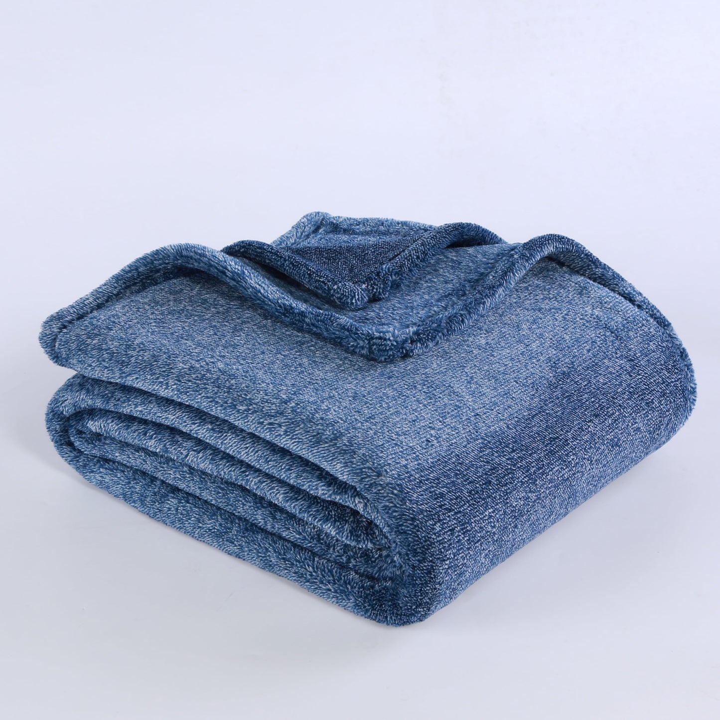 & Home Co Eco Plush Throw Blanket, Blue, Oversized Throw