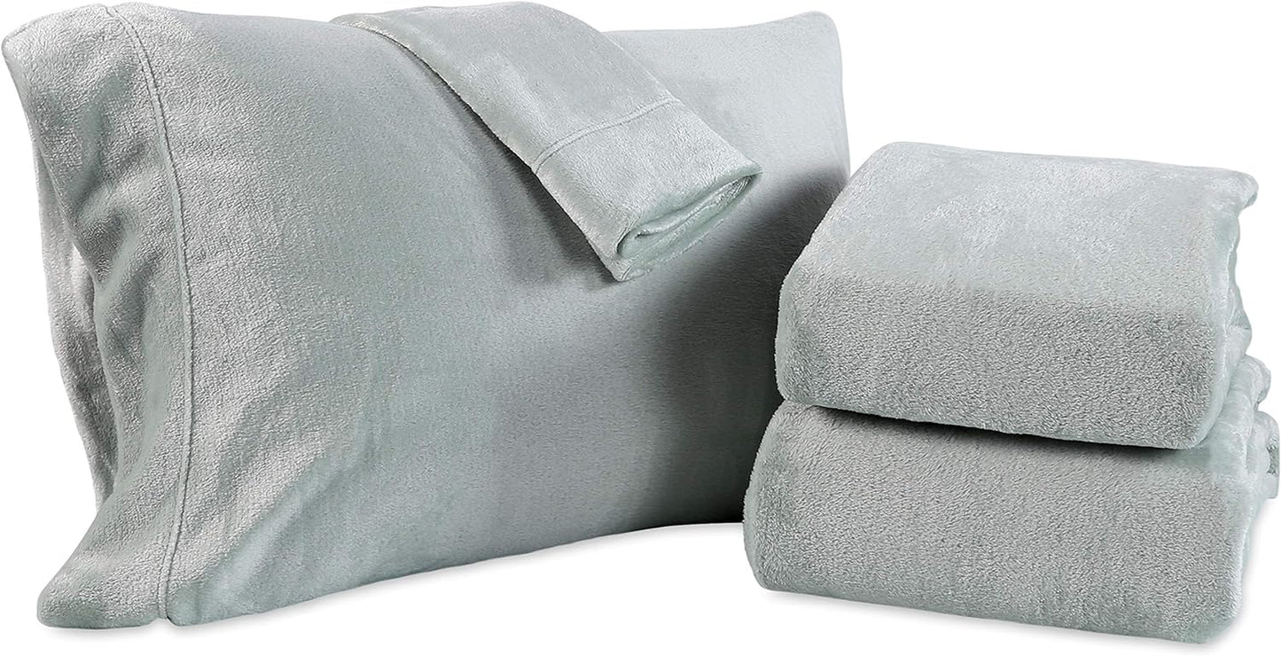 Velvetloft Sheet Set | Super Soft, Cozy Plush Sheets | Light Blue | Queen (96" X 100")