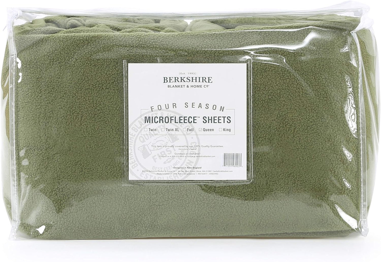 Microfleece Sheet Set | Super Soft Cozy Fleece Sheets | All-Season Warmth | Forest Green | Full (80" X 90")