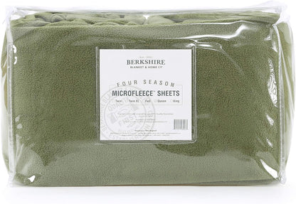 Microfleece Sheet Set | Super Soft Cozy Fleece Sheets | All-Season Warmth | Forest Green | Full (80" X 90")