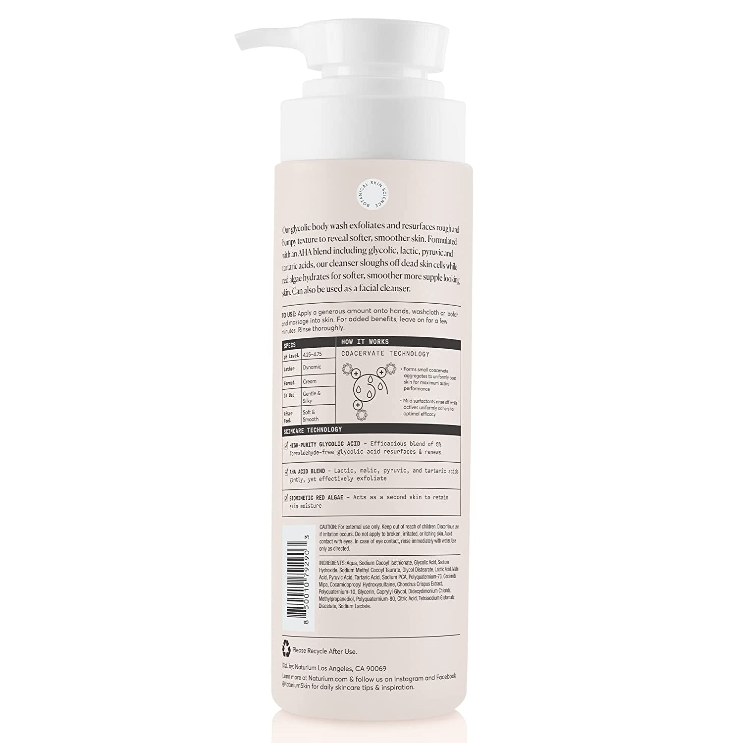 the Smoother Glycolic Acid Exfoliating Body Wash, Soft & Smoothing Cleanser, 16.9 Oz