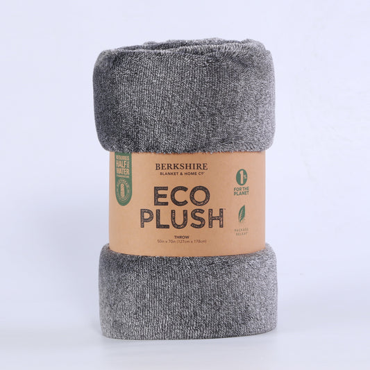 & Home Co Eco Plush Throw Blanket, Gray, Oversized Throw