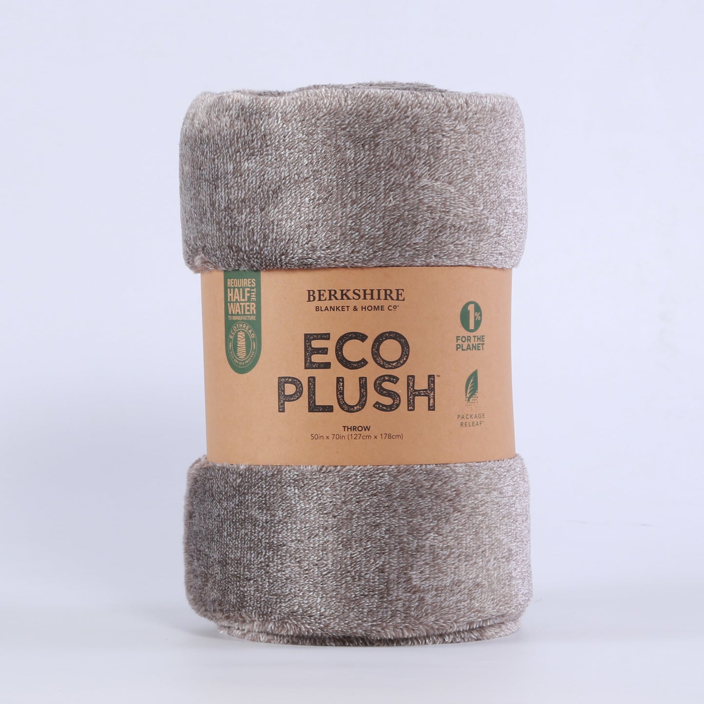 & Home Co Eco-Plush Throw Blanket, Tan, Standard Throw