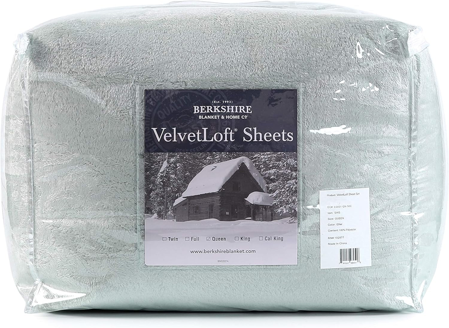 Velvetloft Sheet Set | Super Soft, Cozy Plush Sheets | Light Blue | Queen (96" X 100")