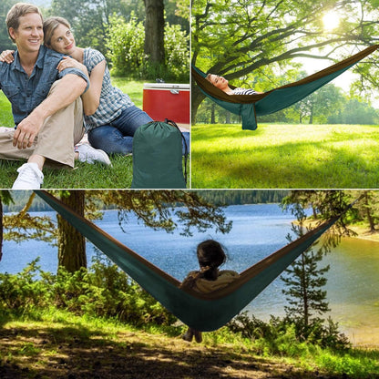 Hammock Portable Double Hammocks，For Hiking、Camping、Backpacking、Travel、Yard、Beach