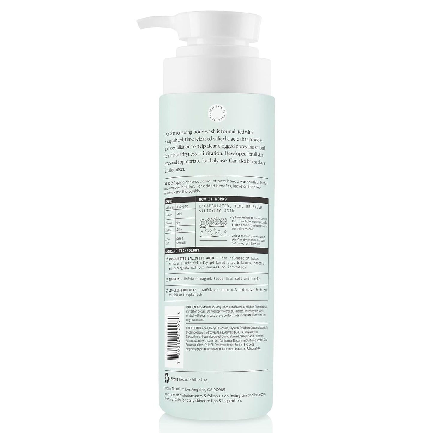 the Perfector Salicylic Acid Body Wash, Gentle & Smoothing Cleanser, 16.9 Oz