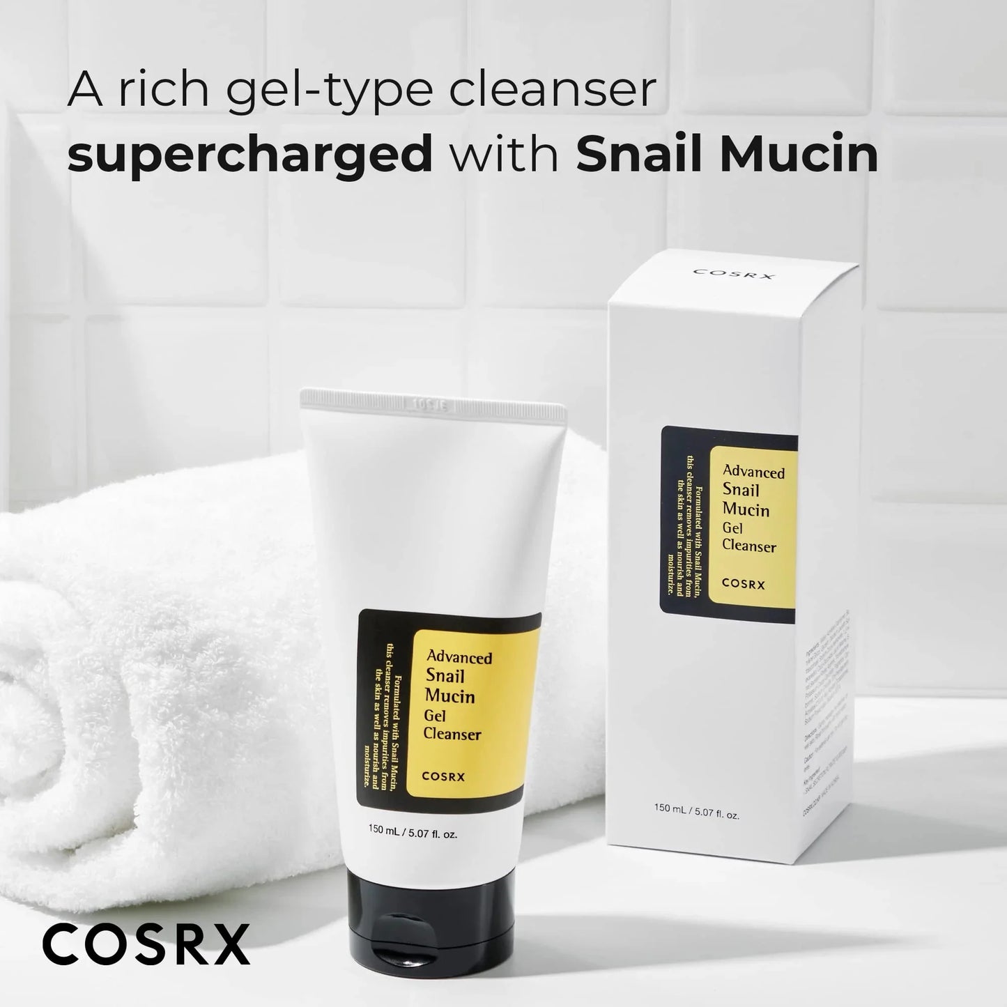 Advanced Snail Mucin Gel Cleanser, 5.07 Fl Oz / 150 Ml | Dry Sensitive Skin