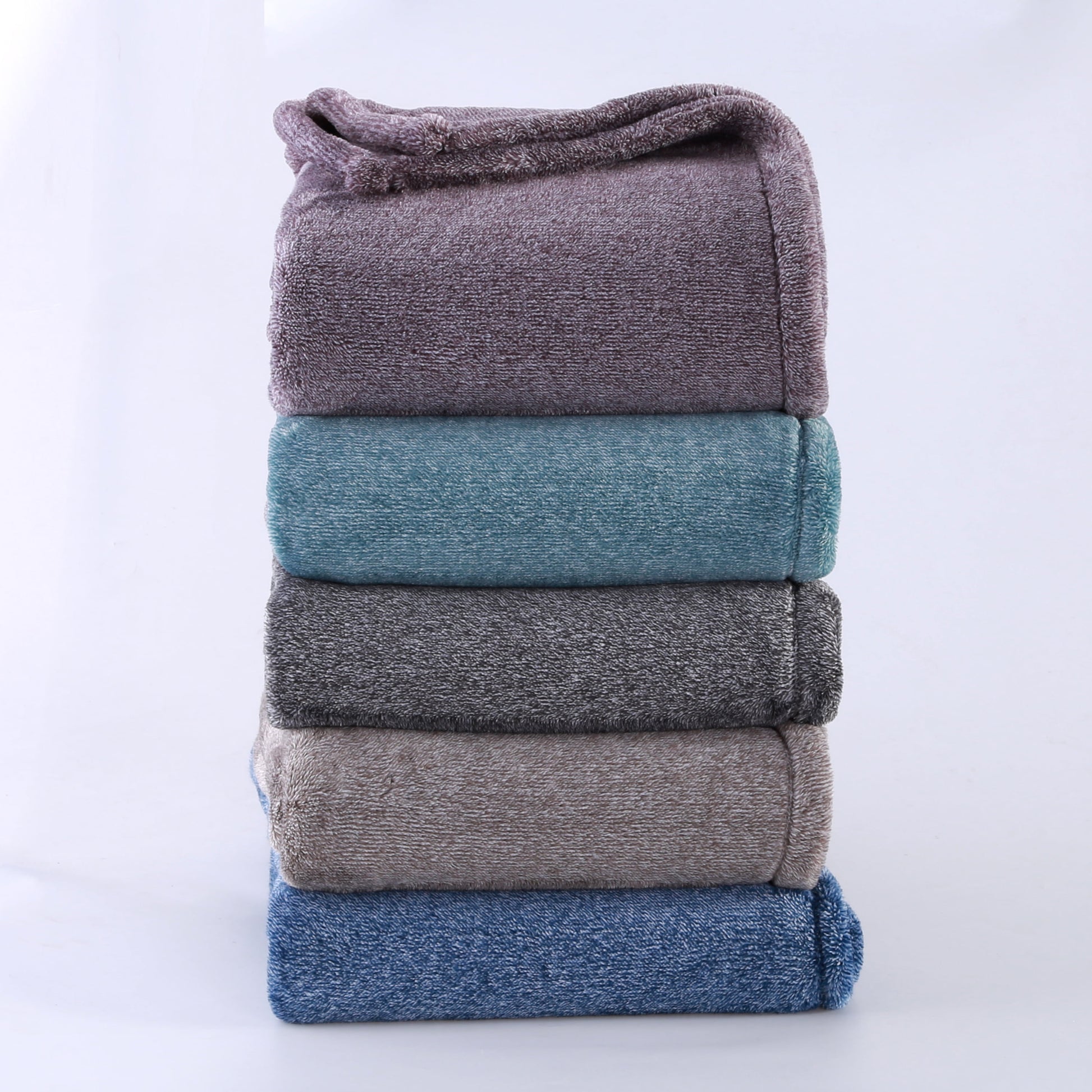 & Home Co Eco Plush Throw Blanket, Blue, Oversized Throw