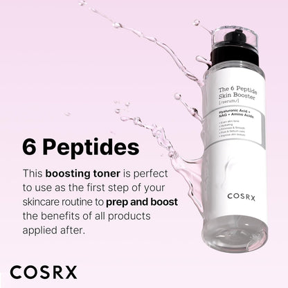 6X Peptide Collagen Booster Toner Serum 150Ml/5.07 Fl.Oz, Skin Renewal Boosting Facial Essence, Niacinamide & Hyaluronic Acid for All Skin Types, Korean Skincare, Paraben Free