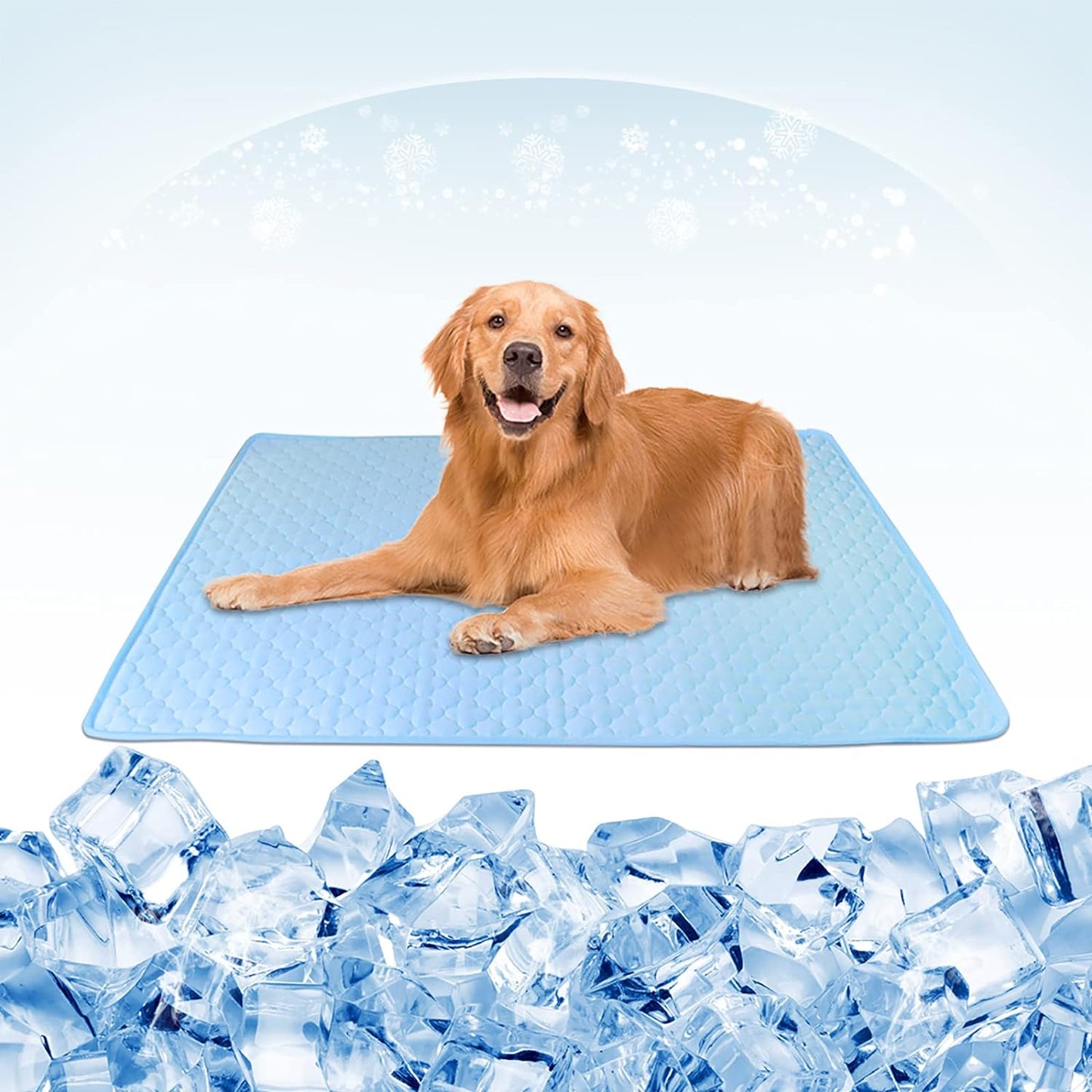 Pet Cooling Mats for Dogs, Breathable Ice Silk Cooling Pet Dog, Portable Cooling Mat for Dogs, Washable Pet Cooling Blanket for Indoor & Outdoor - 28 X 22In