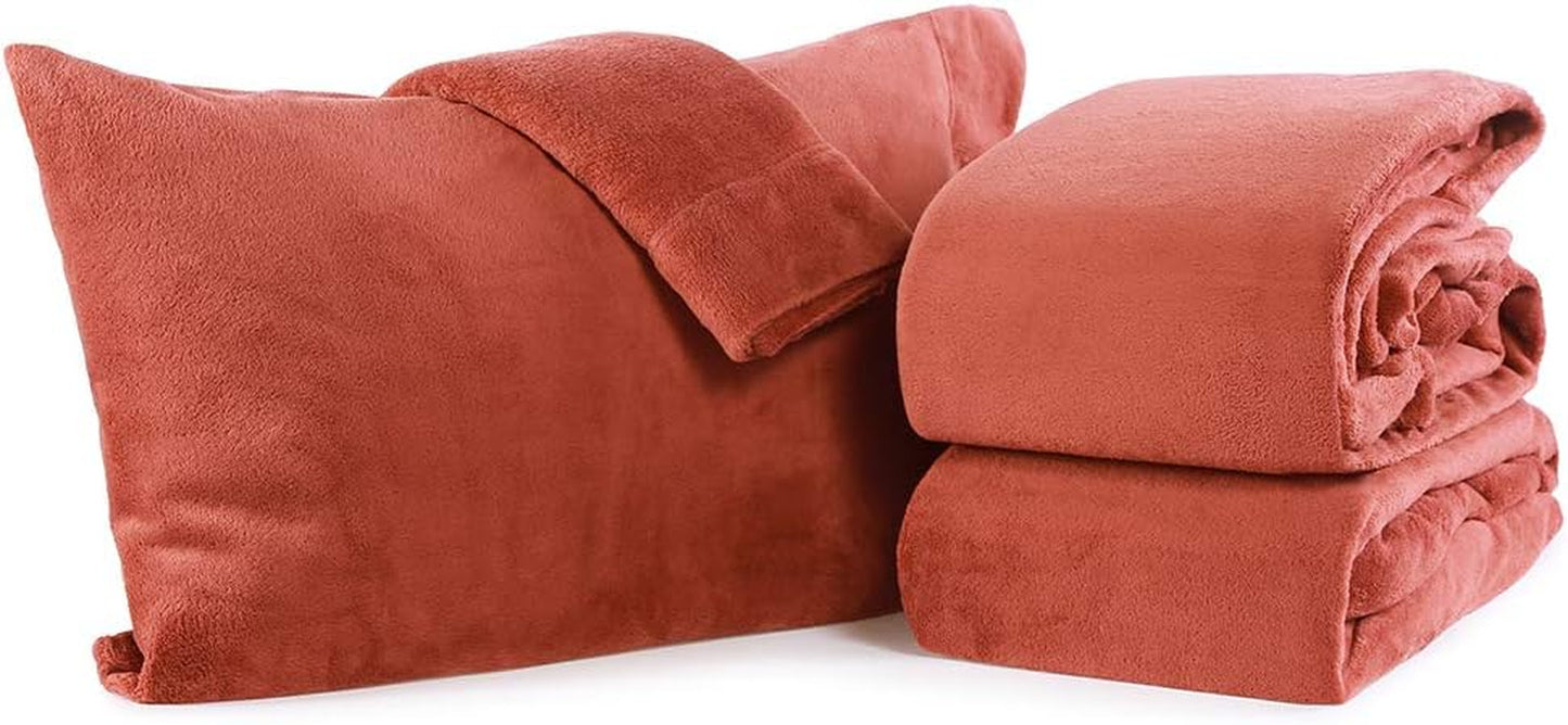 Serasoft Sheet Set | All Season Warmth | Super Soft Cozy Plush Sheets | Mahogany Red | Full (82" X 90")