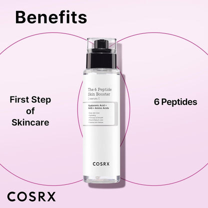 6X Peptide Collagen Booster Toner Serum 150Ml/5.07 Fl.Oz, Skin Renewal Boosting Facial Essence, Niacinamide & Hyaluronic Acid for All Skin Types, Korean Skincare, Paraben Free